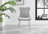 2x Nora Light Grey Velvet Dining Chairs Silver Legs - nora-light-grey-velvet-silver-leg-dining-chair.jpg