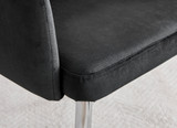 2x Calla Black Velvet Dining Chairs with Silver Legs - Calla-black-silver-dining-chair-5.jpg