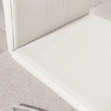 2x Willow White Faux Leather 'Z' Dining Chairs - New-Willowwhite-silver-dining-chair-5.jpg