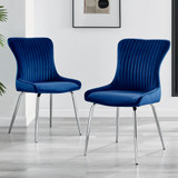 2x Nora Blue Velvet Dining Chairs Silver Legs - 2-Nora-Blue-Velvet-Silver-Leg-Dining-Chairs-CROP.jpg