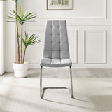 2x Murano Grey Dining Chairs - Murana-grey-silver-dining-chair-4.jpg 2x Murano Grey Dining Chairs - Murana-grey-silver-dining-chair-4.jpg