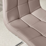 2x Murano Cappuccino Beige Dining Chairs - Murana-cappuccino-silver-dining-chair-5.jpg