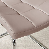 2x Murano Cappuccino Beige Dining Chairs - Murana-cappuccino-silver-dining-chair-6.jpg