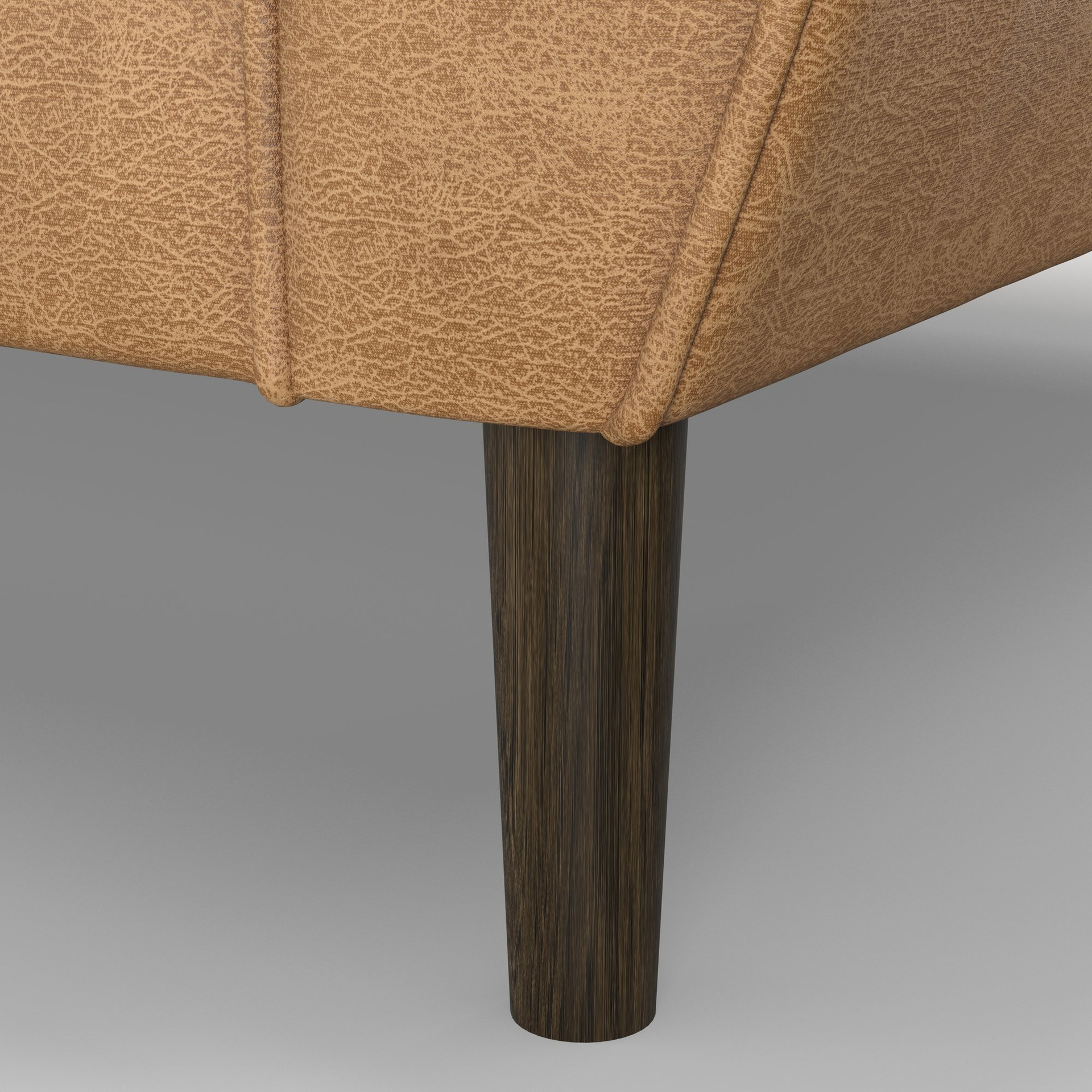 Ida 3 Seater Tan Faux Leather Sofa Living Room Furniture