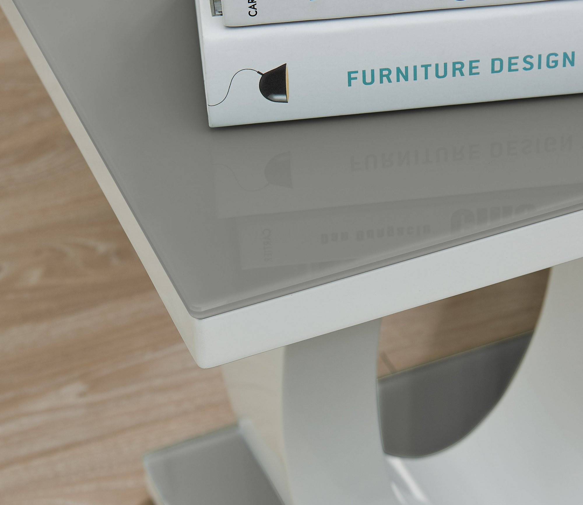 Giovani Grey & White High Gloss Side Table Furniturebox