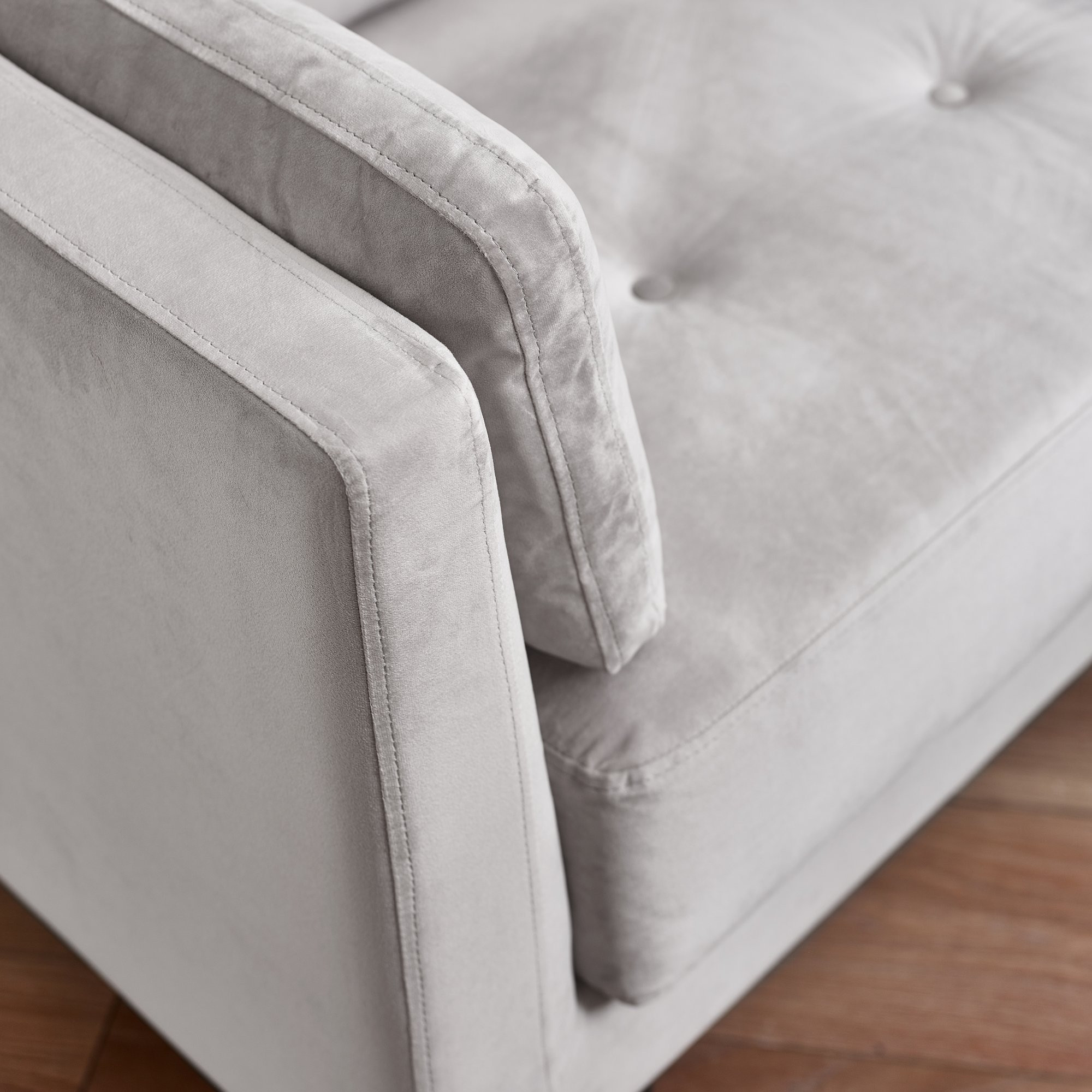 Evelyn 2 Seater Velvet Taupe Beige Velvet Sofa