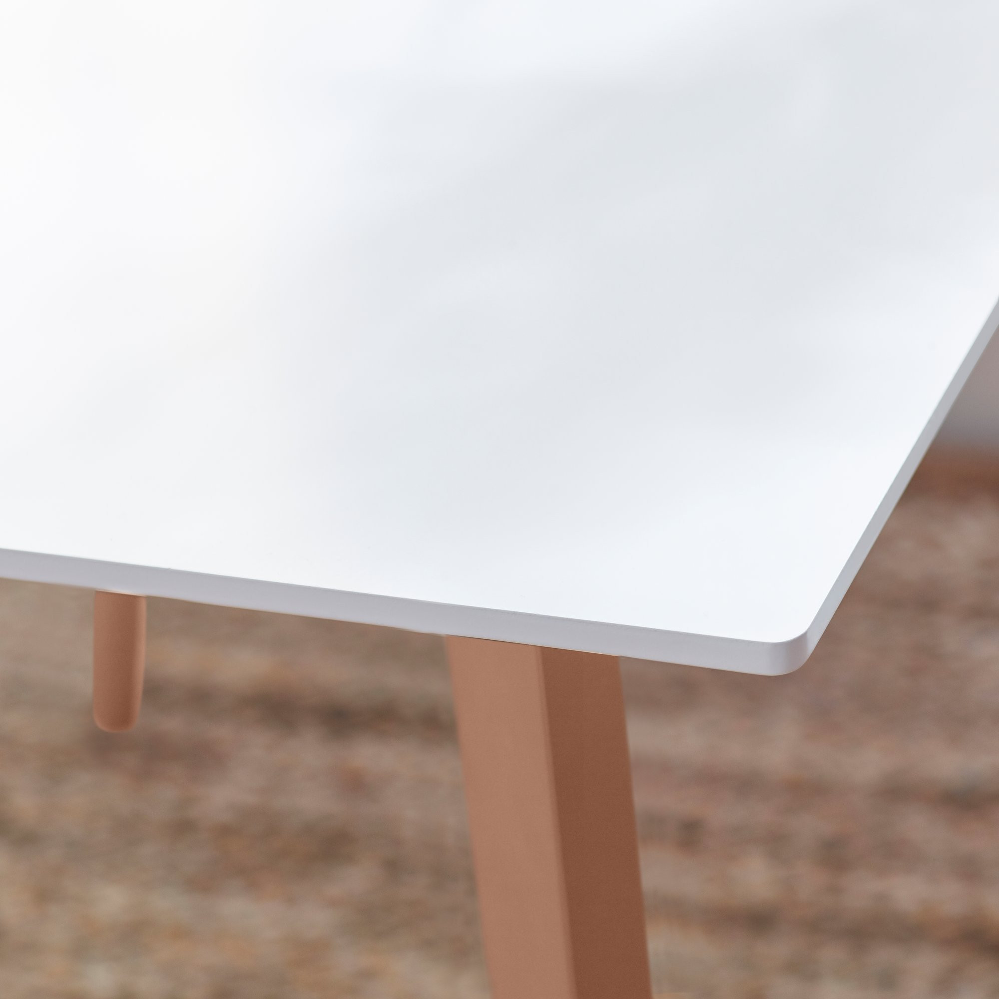 Sofia White Dining Table Wood Legs Dining Room Furniture