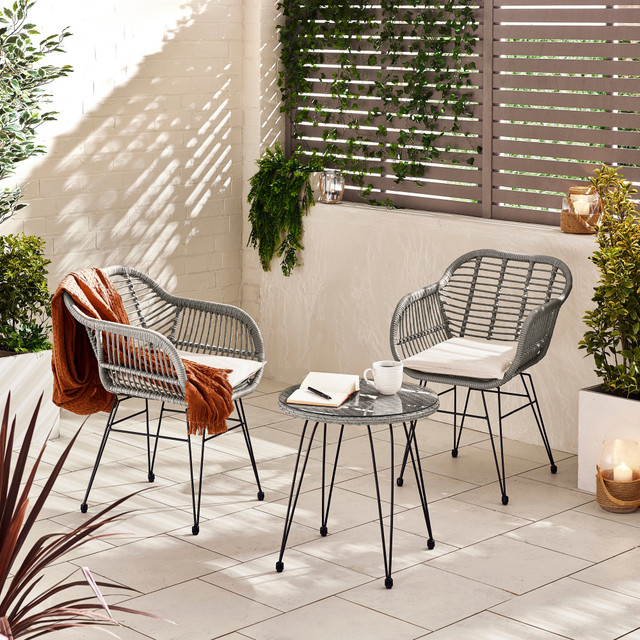 rattan egg chair set