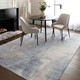 Zephyr Blue Metallic Lustre Rug | Home Accessories