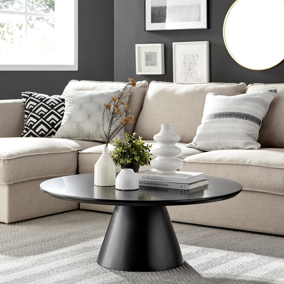 Palma Black Round Coffee Table | Living Room Furniture
