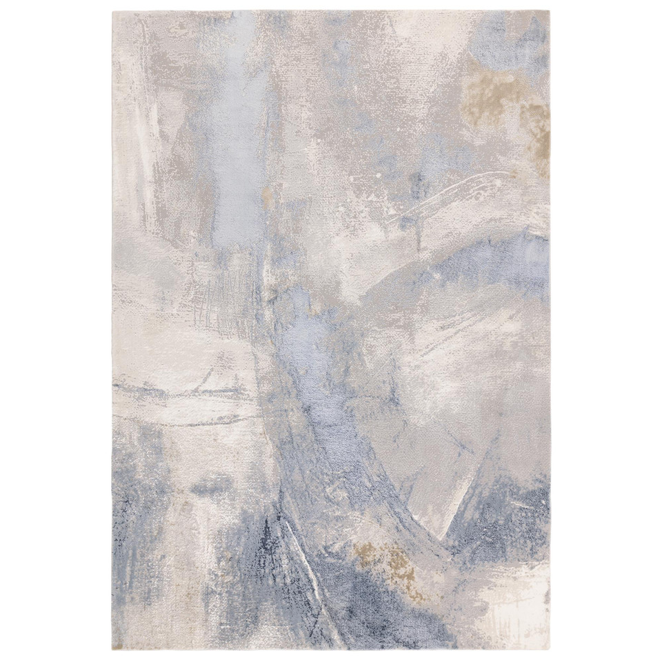 Zephyr Blue Metallic Lustre Rug | Home Accessories