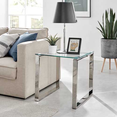 Chrome side table