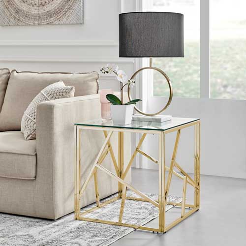 Gold side table