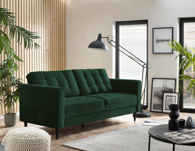 Dark shop green sofa