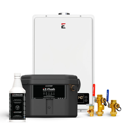 Eccotemp 20HI Indoor 6.0 GPM Liquid Propane Tankless Water Heater Service Bundle