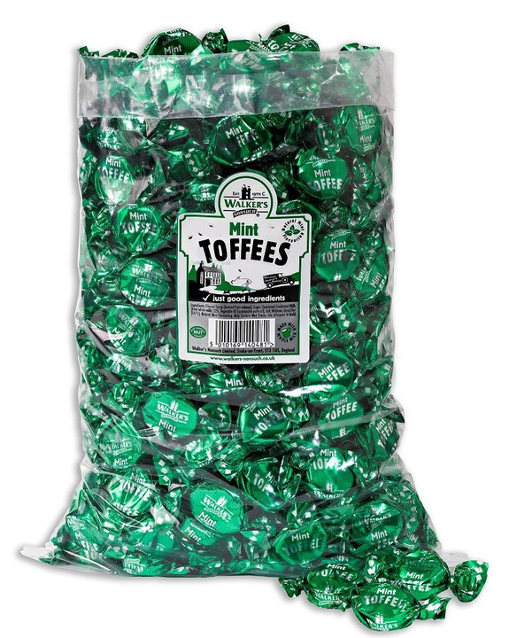 Full bag of Walkers Mint Toffee's 
