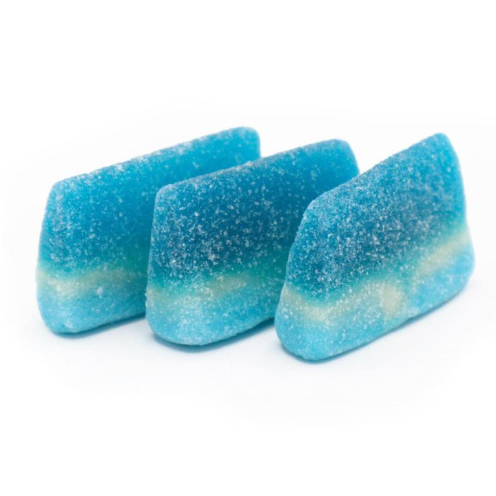 Fizzy Blue Raspberry Slices  - Bursting with a delicious blue raspberry flavour and a fizzy coating, the Fizzy Blue Raspberry Slices are sure to be a hit with all!