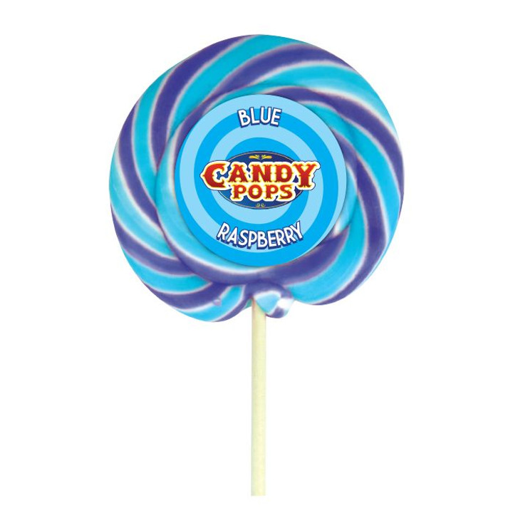 Large rock blue raspberry flavoured wheel lollipops - perfect party bag filler. Fair, Circus, seaside, baby shower, boy, 