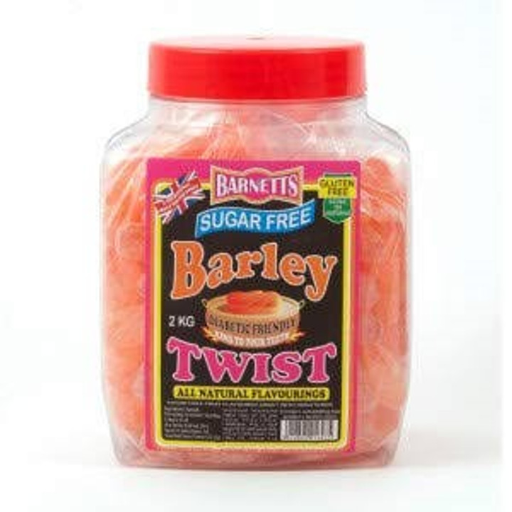 Barnetts Sugar Free - Barley Twists - 2kg Jar

Part of the Barnetts Sugar free Range - fruit flavoured sweets, copper pan cooked for a fuller flavour.

Gluten Free & Suitable for Vegetarians.