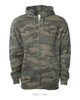 SS4500Z Independent Adult Midweight Zip Hooded Sweatshirt | Forest Camo