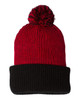 Sportsman SP70 Speckled Pom-Pom Toque | Red/ Black