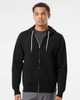 Independent AFX90UNZ Unisex Lightweight Full-Zip Hooded Sweatshirt | Black