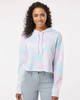 Independent Trading Co. AFX64CRP Women’s Lightweight Cropped Hoodie | Tie Dye Cotton Candy