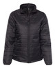 Independent Trading Co. EXP200PFZ Women's Puffer Jacket | Black