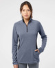 Adidas A281 Women's Lightweight Quarter-Zip Pullover | Collegiate Navy Heather/ Carbon