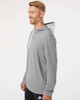Adidas A530 Textured Mixed Media Hooded Sweatshirt | Grey Three