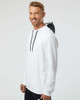 Adidas A530 Textured Mixed Media Hooded Sweatshirt | White