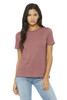 BELLA + CANVAS 6400CVC Women’s Relaxed Fit Heather CVC Tee | Heather Mauve