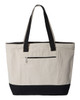 Q-Tees Q1300 Q-Tees 19L Zippered Tote | Natural/ Black