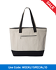 Q-Tees Q1300 Q-Tees 19L Zippered Tote