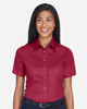 Harriton M500SW Easy Blend Short-Sleeve Twill Shirt with Stain-Release | Wine