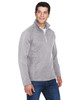 Devon & Jones DG792 Men's Bristol Sweater Fleece Half-Zip | Grey Heather
