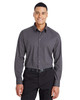 Devon & Jones DG535  Men's CrownLux Performance Tonal Mini Check Shirt | Carbon