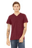 Bella+Canvas 3415 Unisex V-Neck Tri-Blend T-Shirt | Maroon Triblend