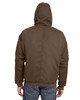 Berne HJ375 Highland Washed Cotton Duck Hooded Jacket | Bark