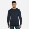 Next Level 6411 Unisex Sueded Long-Sleeve Crew Shirt | Midnight Navy