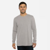 Next Level 6411 Unisex Sueded Long-Sleeve Crew Shirt | Dark Heather Grey