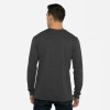 Next Level 6411 Unisex Sueded Long-Sleeve Crew Shirt | Heather Charcoal