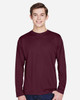 Team 365 TT11L Men's Zone Performance Long Sleeve T-Shirt | Sport Dark Maroon