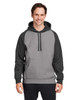 Team 365 TT96CB Unisex Zone HydroSport  Heavyweight Hoodie | Dark Grey Heather/ Black Team 365 TT96CB Unisex Zone HydroSport  Heavyweight Hoodie | Dark Grey Heather/ Black