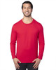 Threadfast 100LS Unisex Ultimate Long-Sleeve T-Shirt | Red