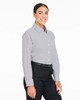 Devon & Jones DG537W Crownlux Performance® Ladies' Microstripe Shirt | Graphite/White
