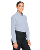 Devon & Jones DG537W Crownlux Performance® Ladies' Microstripe Shirt | Navy/White