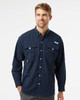 Columbia 212463 Men's Bahama II Long-Sleeve Shirt | Collegiate Navy