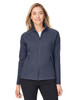 North End NE727W Ladies' Spirit Textured Full-Zip | Classic Navy Heather