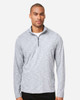 North End NE415 Eclipse Jacquard Quarter-Zip Pullover | Platinum Heather